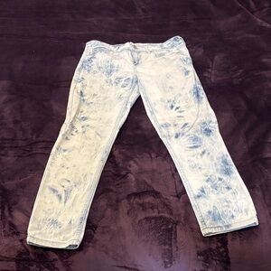 Calvin Klein Blue Tie-Dye Skinny Jeans
